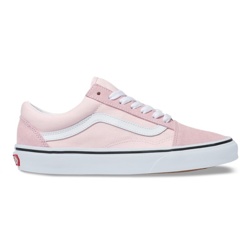 Bajos Vans Old Skool Mujer Rosas Blancos | Mexico-IBL247569