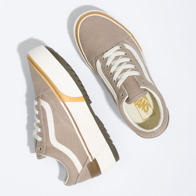 Bajos Vans Old Skool Stacked Hombre Grises | Mexico-IPL436789