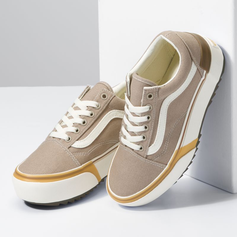 Bajos Vans Old Skool Stacked Mujer Grises | Mexico-EXT631407