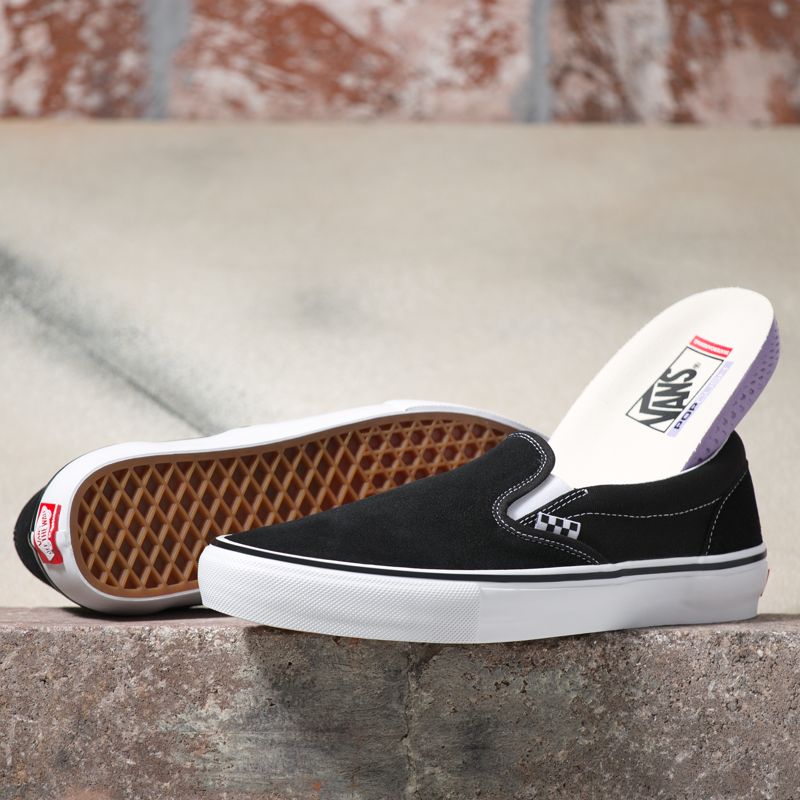 Bajos Vans Skate Hombre Negros Blancos | Mexico-YKN781049