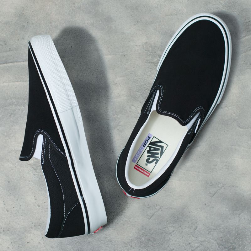 Bajos Vans Skate Mujer Negros Blancos | Mexico-NSA049617