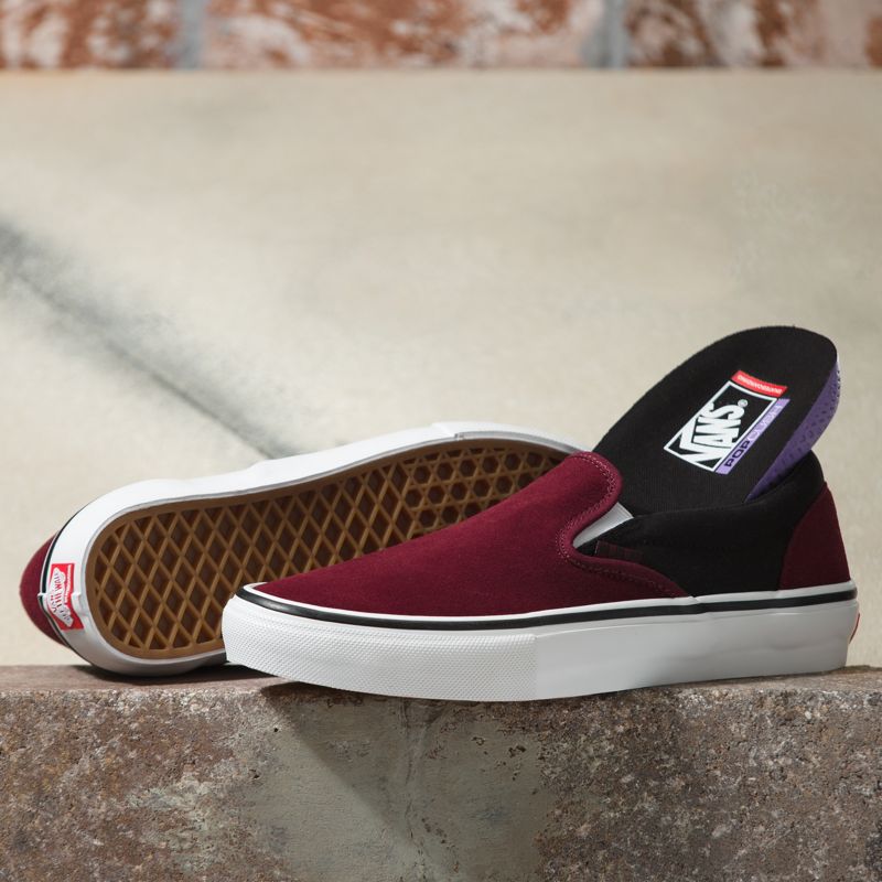 Bajos Vans Skate Mujer Vino Negros | Mexico-QDK073694