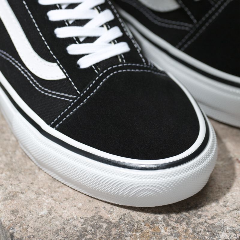 Bajos Vans Skate Old Skool Hombre Negros Blancos | Mexico-DVU210485