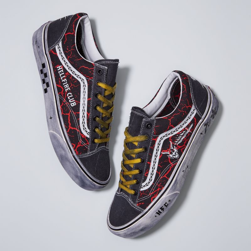 Bajos Vans Vans X Stranger Things Estilo 36 Mujer Negros Rojos | Mexico-BOQ263598