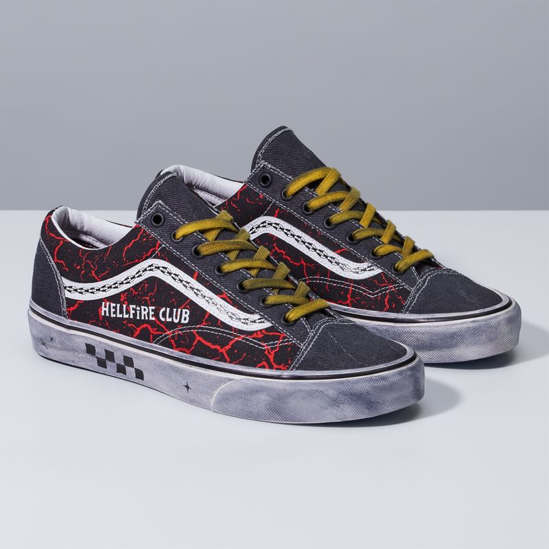 Bajos Vans Vans X Stranger Things Estilo 36 Mujer Negros Rojos | Mexico-BOQ263598