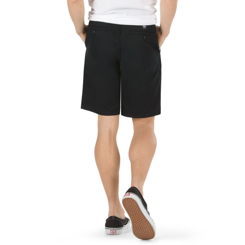 Bermudas Vans Authentic Stretch Hombre Negros | Mexico-IZV648017