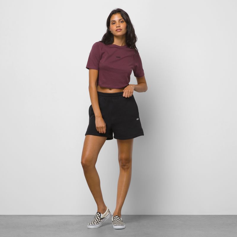 Bermudas Vans ComfyCush Mujer Negros Blancos | Mexico-IXQ019765