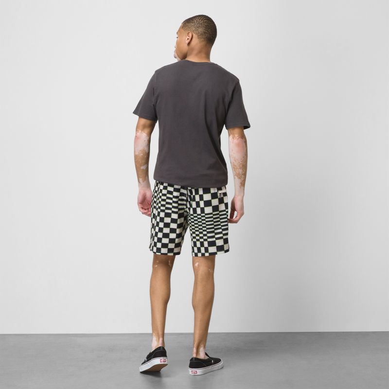 Bermudas Vans Skewed Checkerboard 18'' Hombre Blancos | Mexico-SXP452183