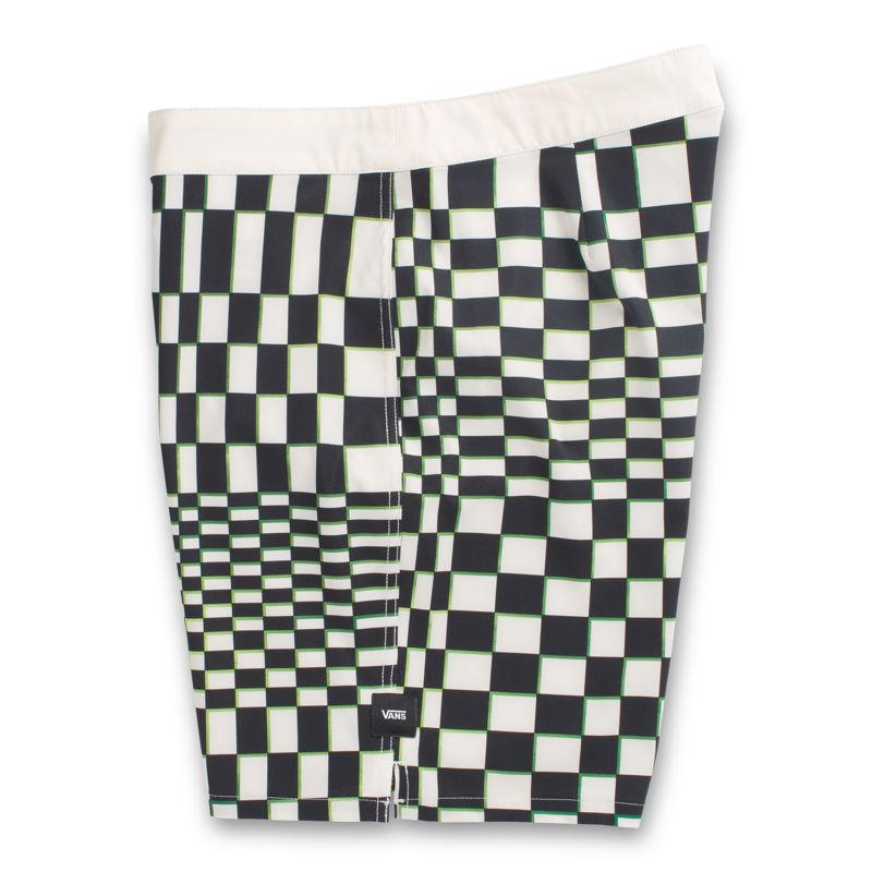 Bermudas Vans Skewed Checkerboard 18'' Hombre Blancos | Mexico-SXP452183