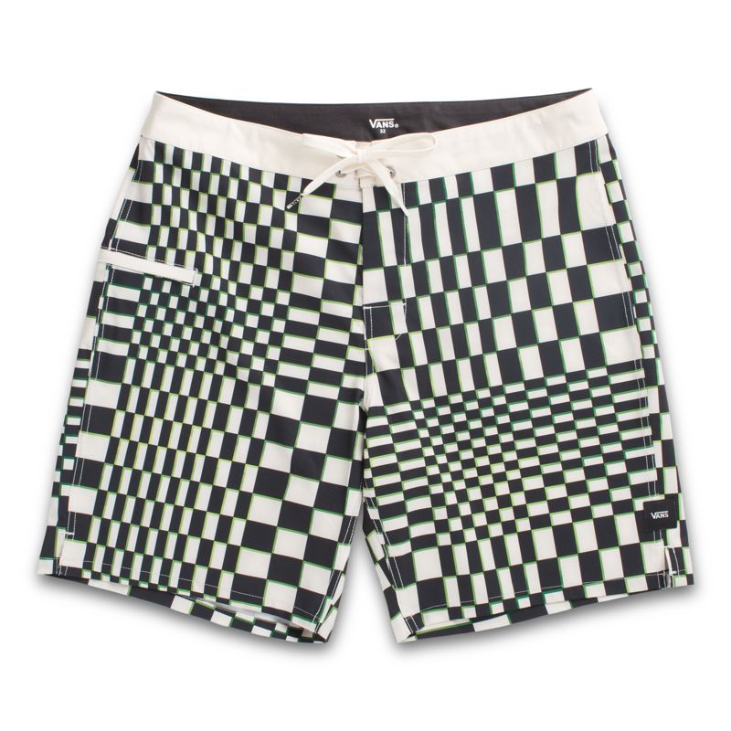 Bermudas Vans Skewed Checkerboard 18\'\' Hombre Blancos | Mexico-SXP452183