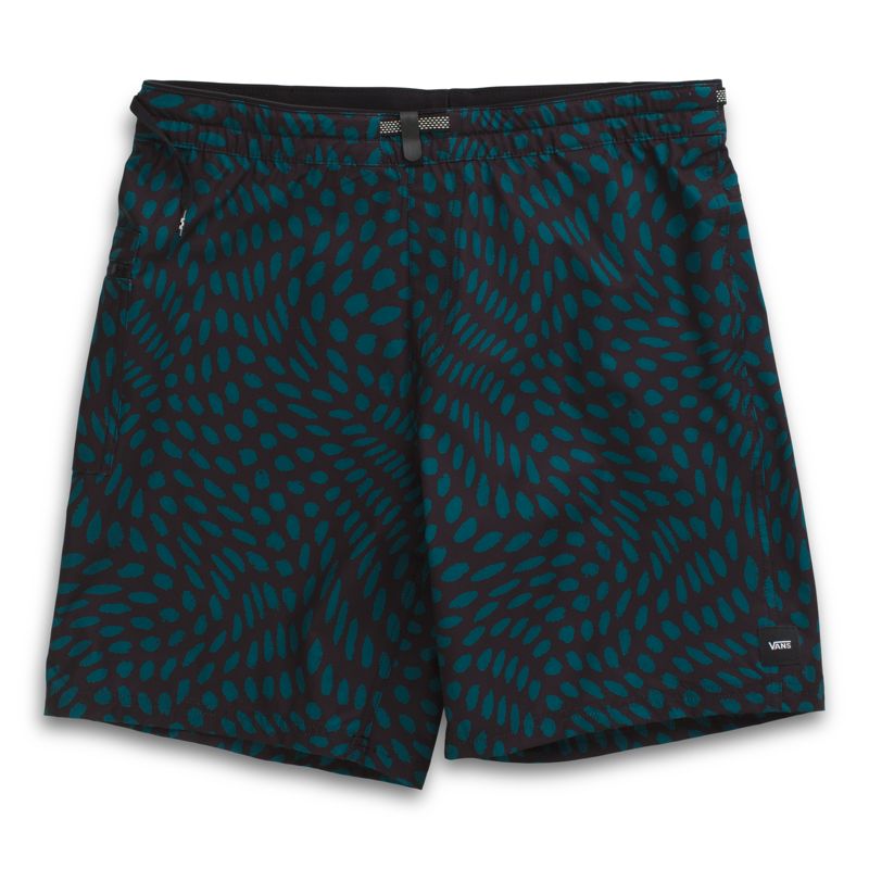 Bermudas Vans Surf Trunk 3 19\'\' Hombre Negros Turquesa Oscuro | Mexico-BJE786025