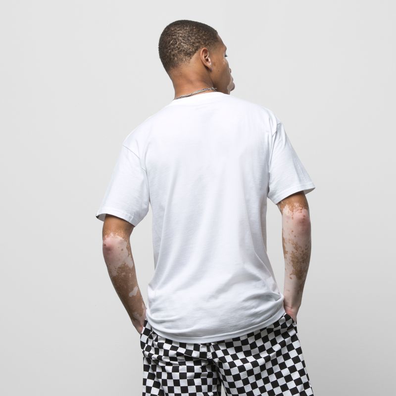 Camiseta Vans Checkerboard Research Hombre Blancos | Mexico-AEJ276014