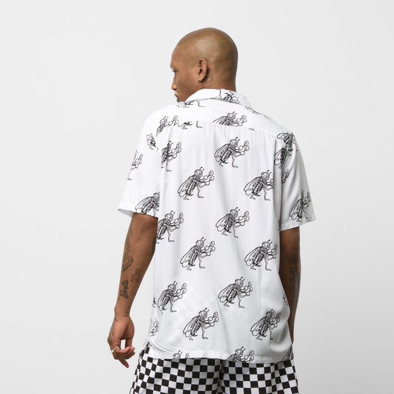 Camiseta Vans Checkerboard Research Hombre Blancos | Mexico-PEH293687