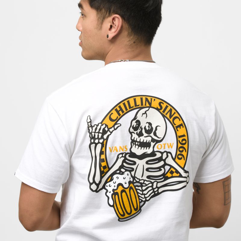 Camiseta Vans Chillin Since 66 Hombre Blancos | Mexico-NVY027895