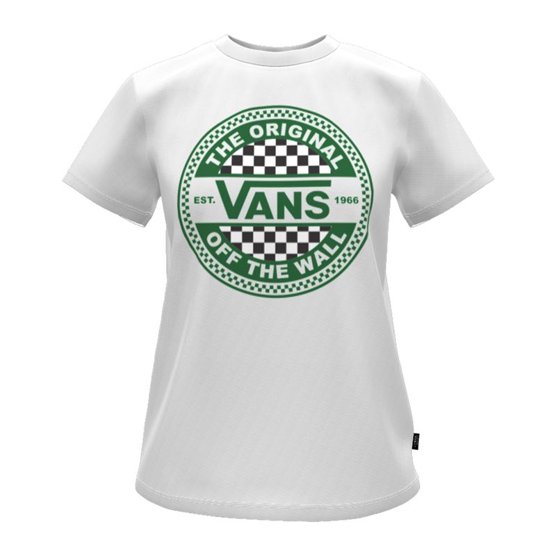 Camiseta Vans Circle OTW Mujer Blancos | Mexico-PWD753640