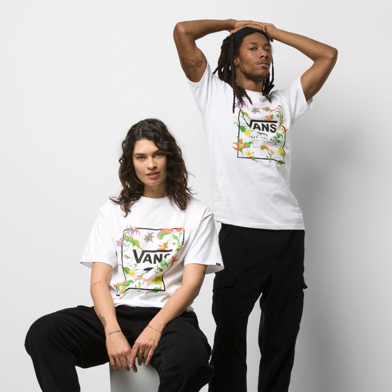 Camiseta Vans Classic Easy Box Hombre Blancos | Mexico-XTW918702