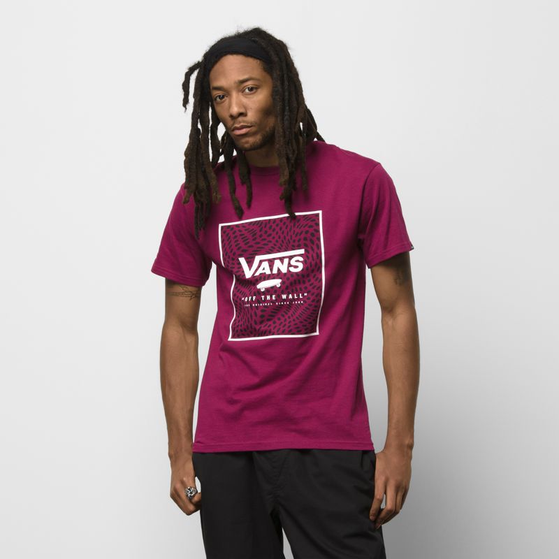 Camiseta Vans Classic Easy Box Hombre Morados Negros | Mexico-PWH896172