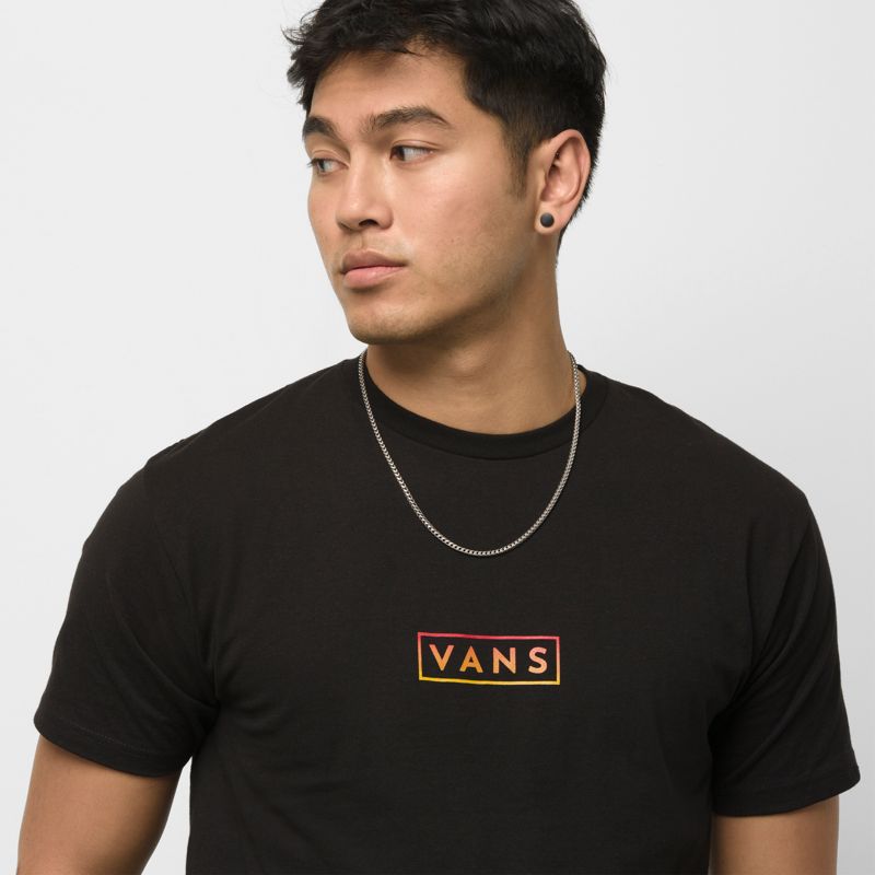 Camiseta Vans Classic Easy Box Hombre Negros Rojos Dorados Amarillos | Mexico-JHR957618