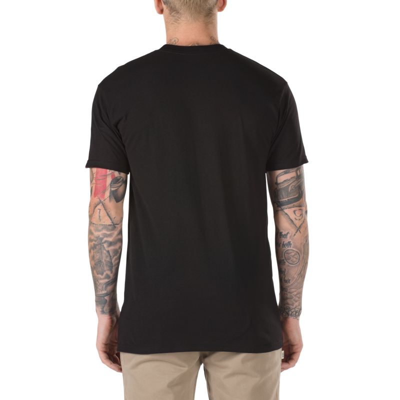 Camiseta Vans Classic Hombre Negros Blancos | Mexico-JTO172530