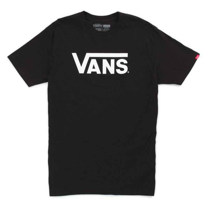 Camiseta Vans Classic Hombre Negros Blancos | Mexico-JTO172530