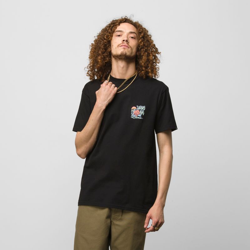 Camiseta Vans Classic Hombre Negros | Mexico-RJE965380