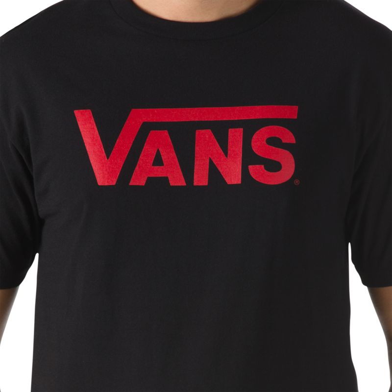 Camiseta Vans Classic Hombre Negros Rojos | Mexico-RSN103569