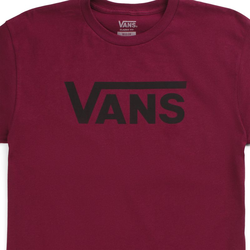 Camiseta Vans Classic Hombre Vino Negros | Mexico-UHL638429