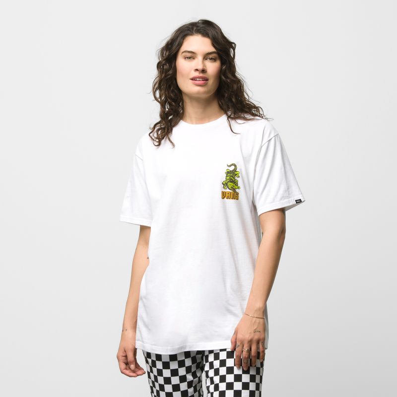 Camiseta Vans Croc Hombre Blancos | Mexico-DIW940657