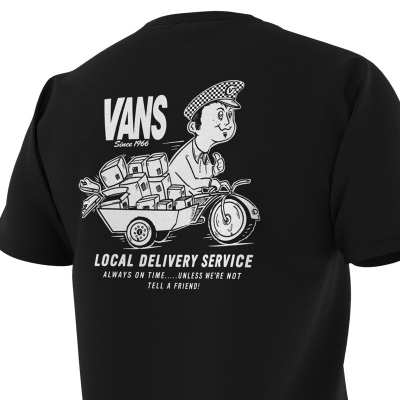 Camiseta Vans Delivery Service Hombre Negros | Mexico-OWV870162