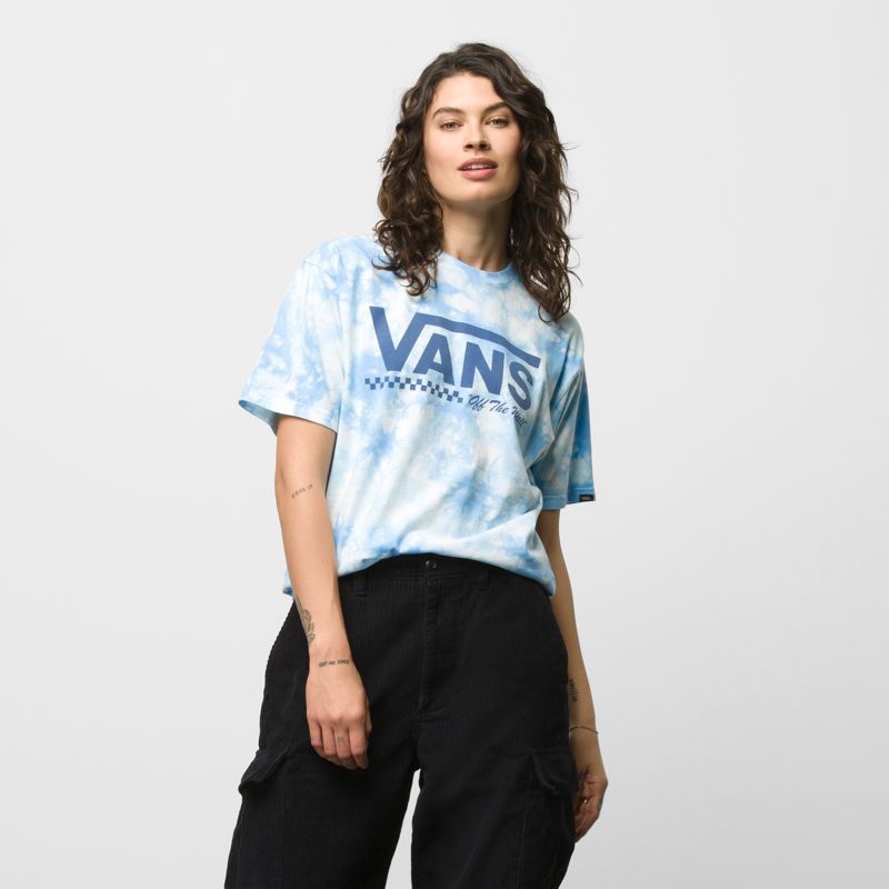 Camiseta Vans Drop Mujer Azules | Mexico-PXE703814