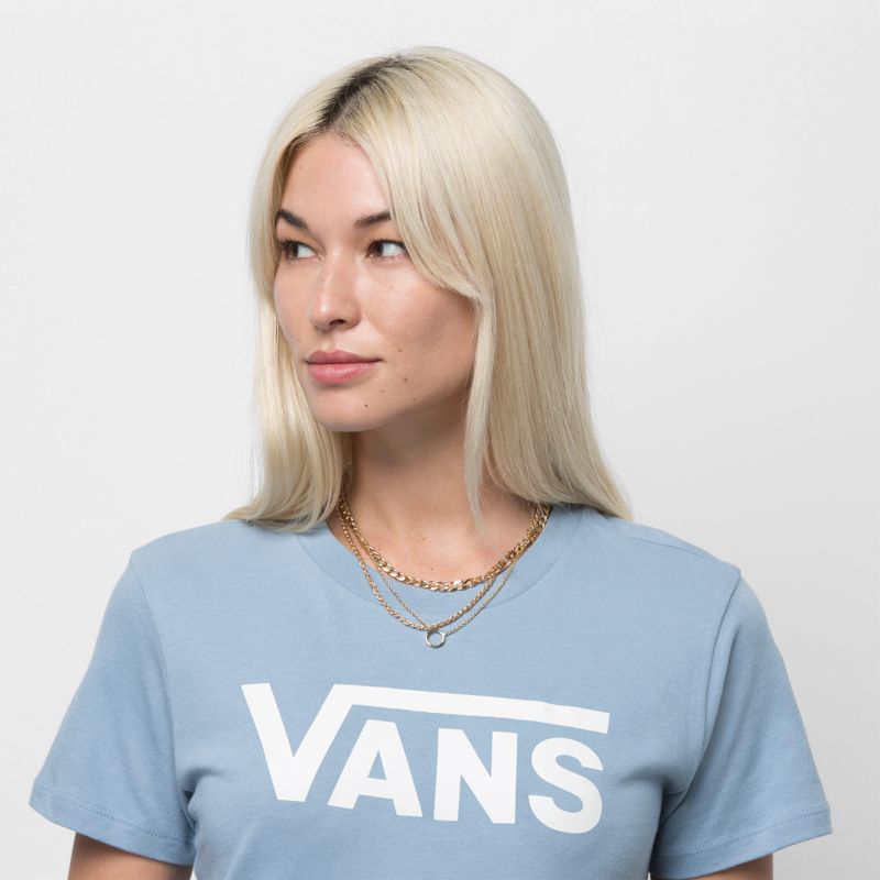 Camiseta Vans Flying Mujer Grises Azules | Mexico-OGC501879