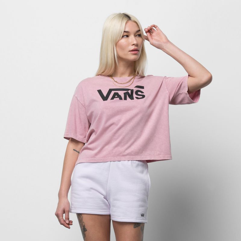 Camiseta Vans Flying Mujer Rosas | Mexico-FLK345870