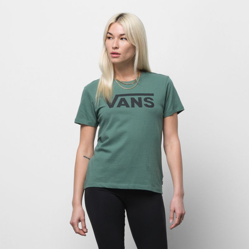 Camiseta Vans Flying Mujer Verdes | Mexico-VAT893126