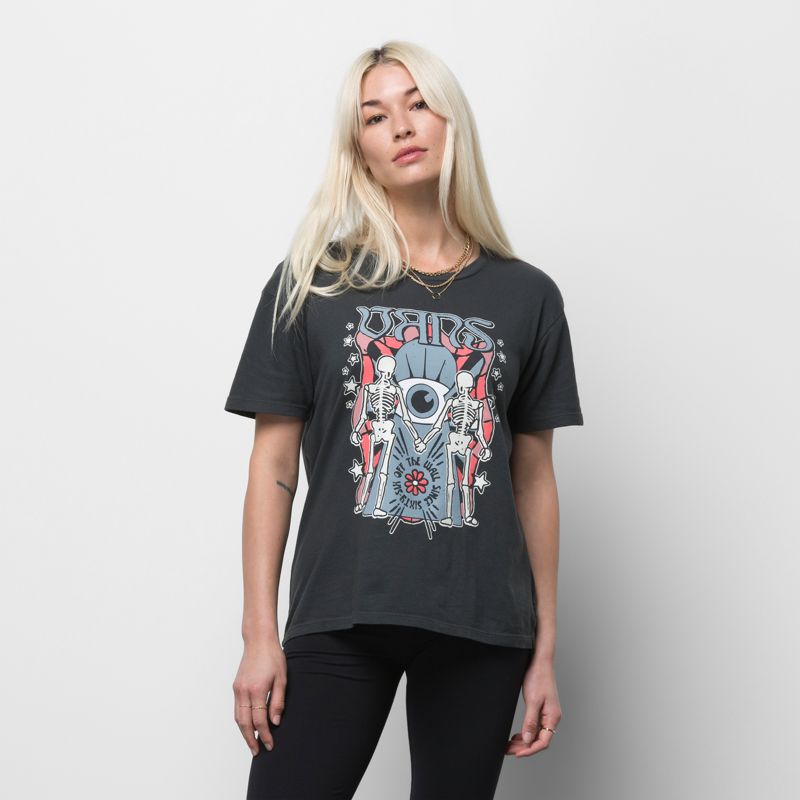 Camiseta Vans Gem N Eye Relaxed Crew Mujer Negros | Mexico-MSX347062