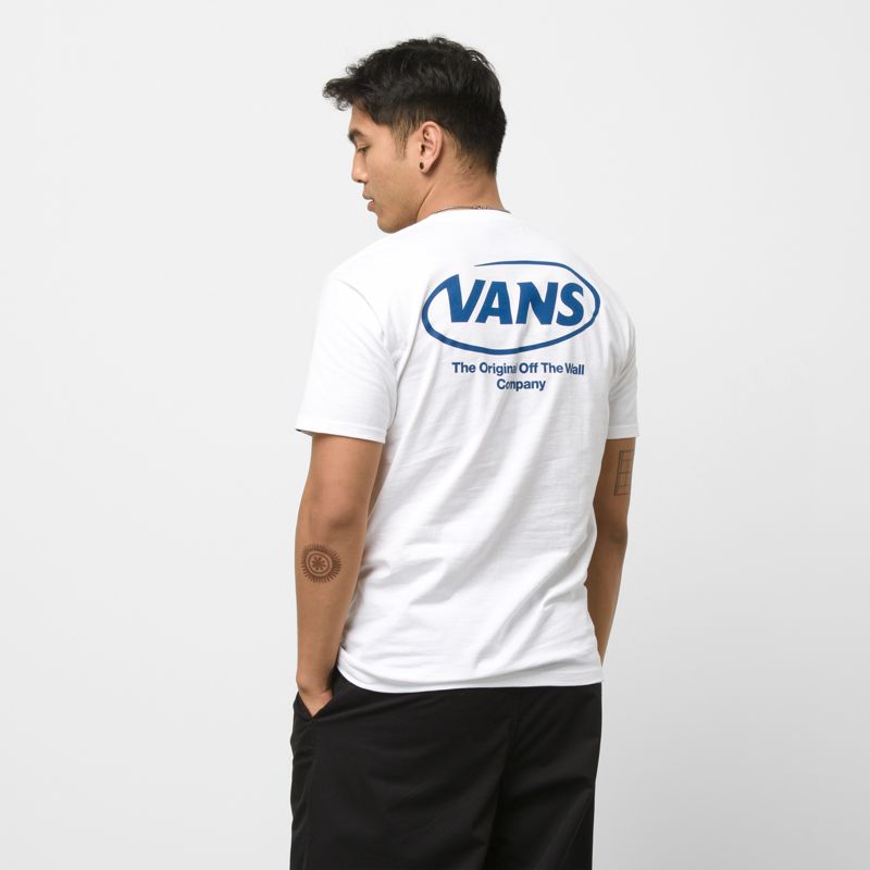 Camiseta Vans Hi Def Commercial Hombre Blancos | Mexico-GPN785932