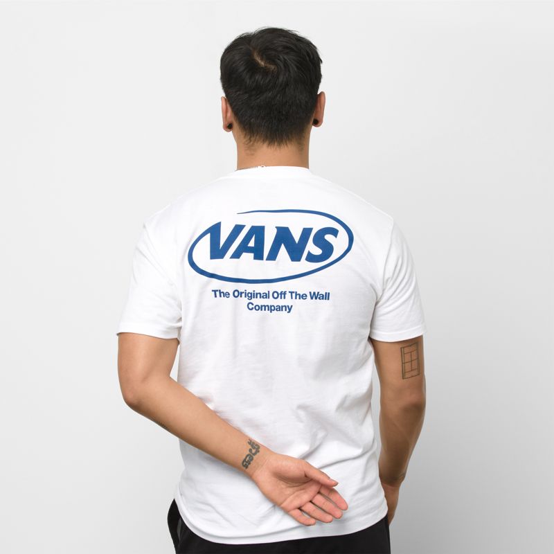 Camiseta Vans Hi Def Commercial Hombre Blancos | Mexico-GPN785932