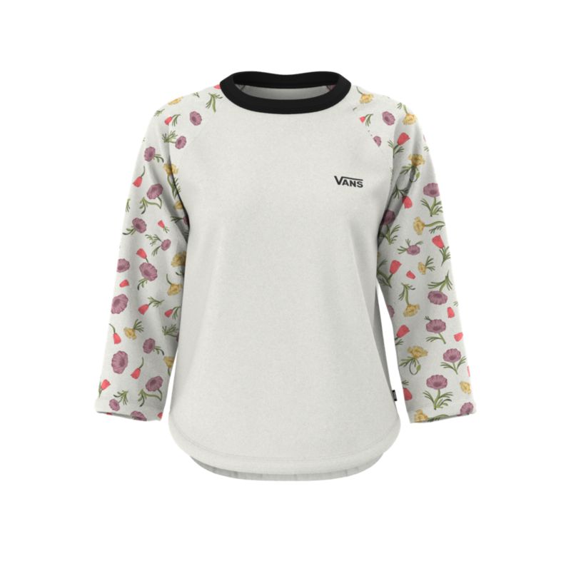 Camiseta Vans Kammy Raglan Mujer Blancos | Mexico-WMX961048