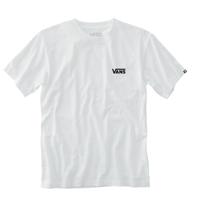 Camiseta Vans Left Chest Hombre Blancos Negros | Mexico-NGU284673