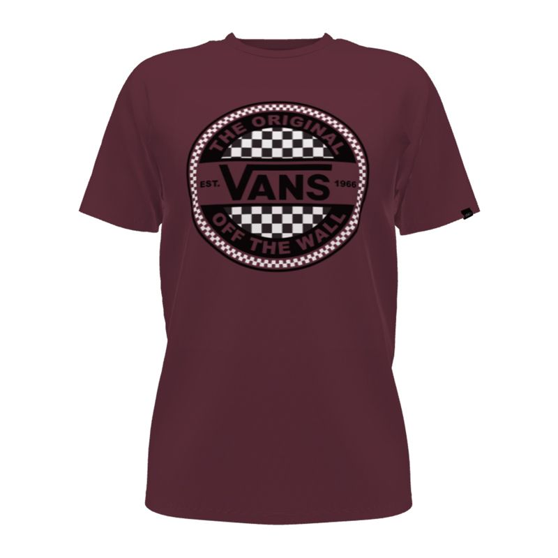 Camiseta Vans OTW Circle Classic Hombre Vino | Mexico-FWG806142