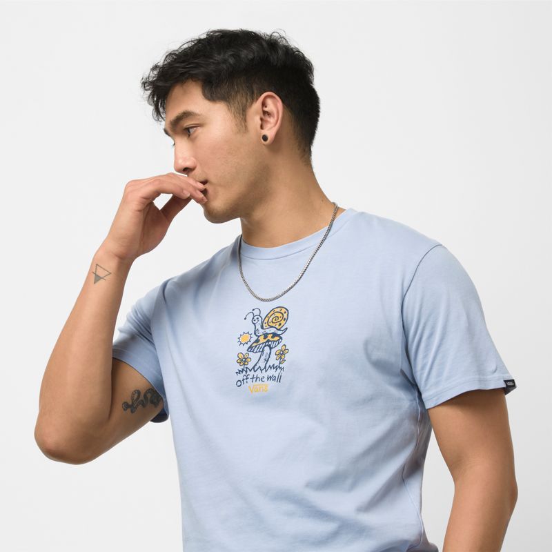 Camiseta Vans Off The Skull Hombre Grises Azules | Mexico-DNP014238