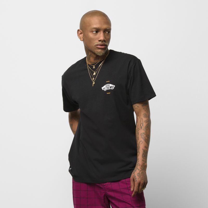 Camiseta Vans Off The Wall Hombre Negros | Mexico-OMZ209743