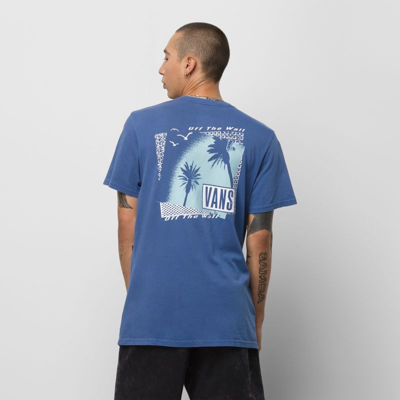 Camiseta Vans Pier Hombre Azul Marino | Mexico-XFE320658