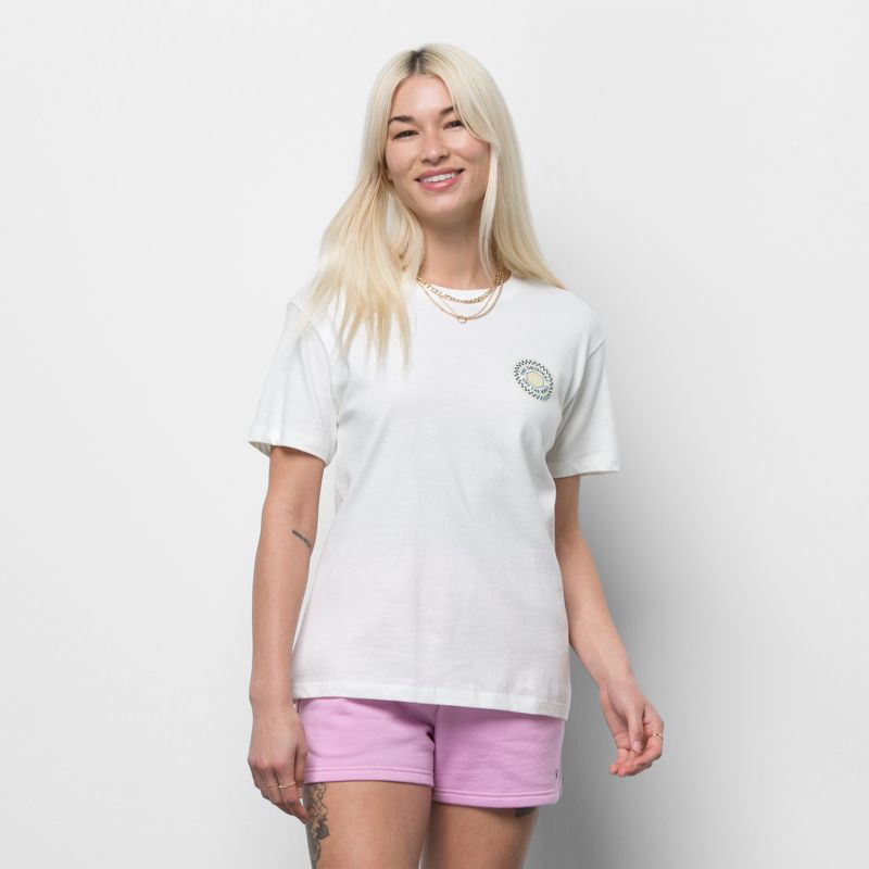 Camiseta Vans Railer Mujer Blancos | Mexico-HES039572