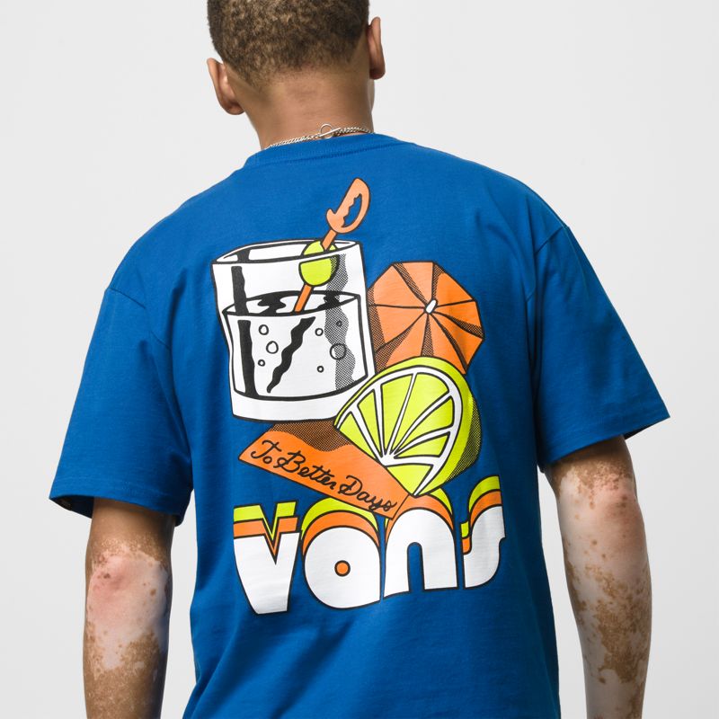 Camiseta Vans To Better Days Hombre Azules | Mexico-KIT751069