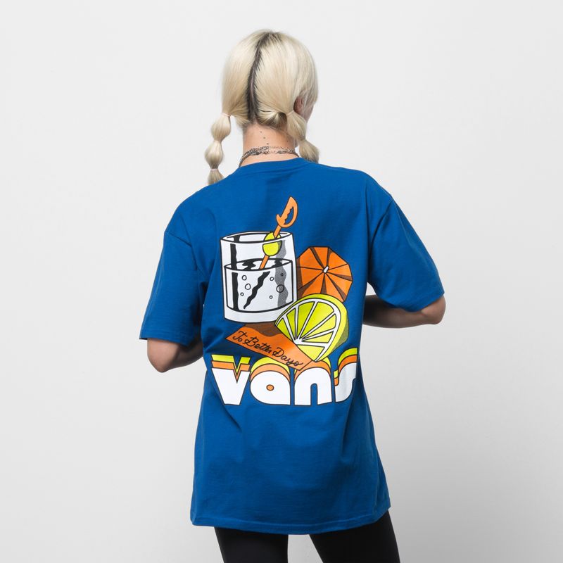 Camiseta Vans To Better Days Hombre Azules | Mexico-KIT751069