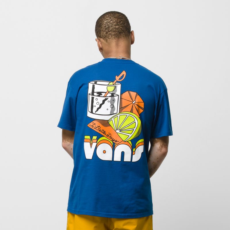 Camiseta Vans To Better Days Hombre Azules | Mexico-KIT751069