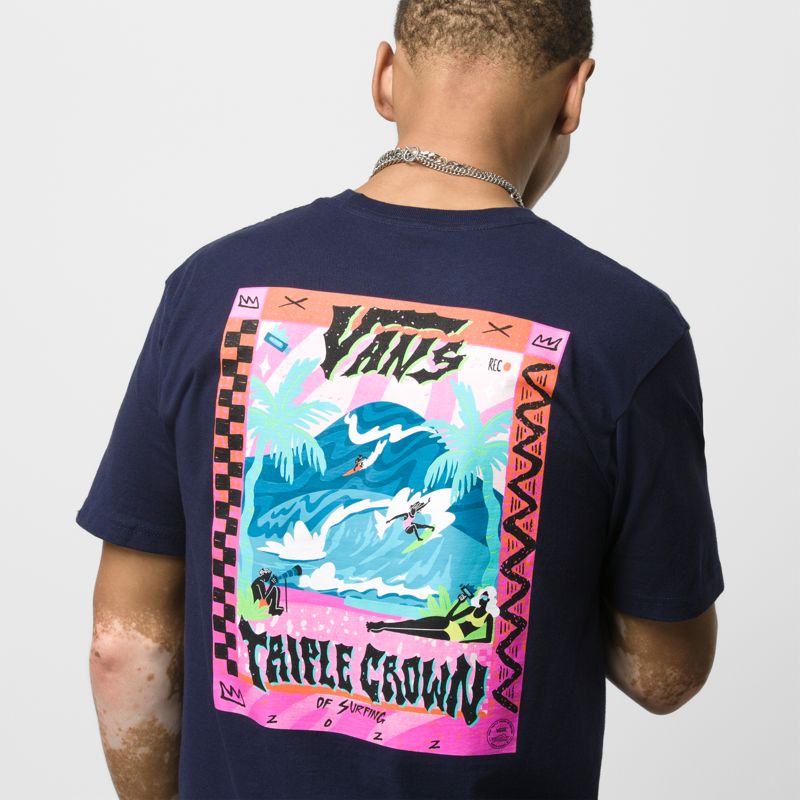 Camiseta Vans VTCS 2022 Hombre Azul Marino | Mexico-ICV142659