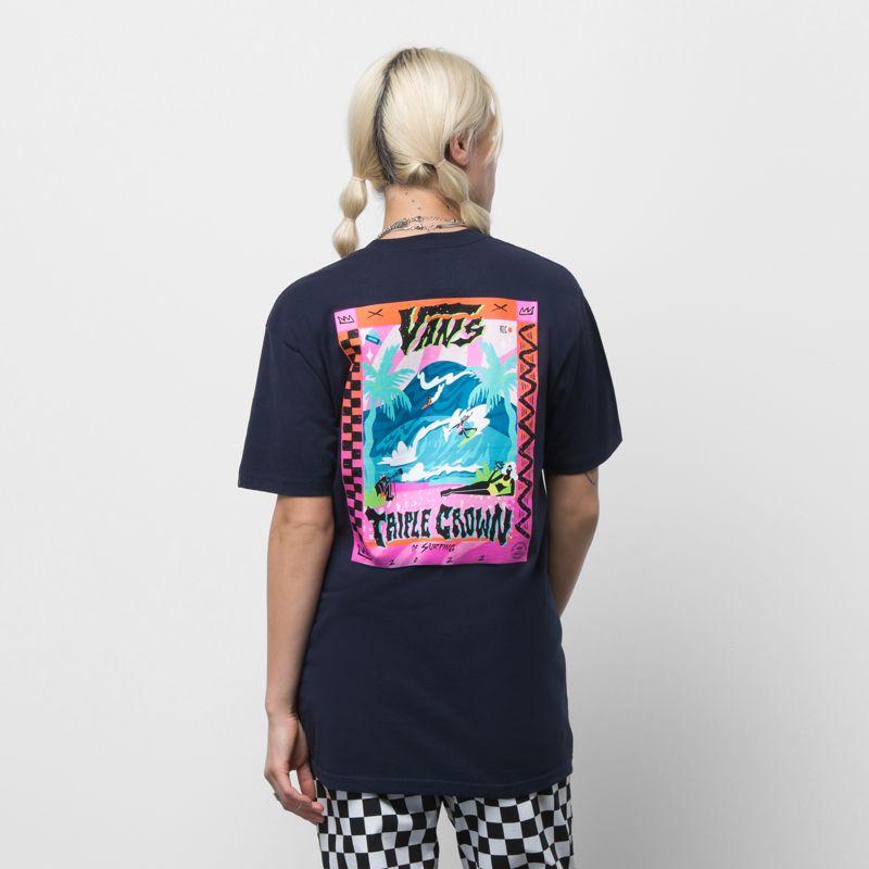 Camiseta Vans VTCS 2022 Hombre Azul Marino | Mexico-ICV142659