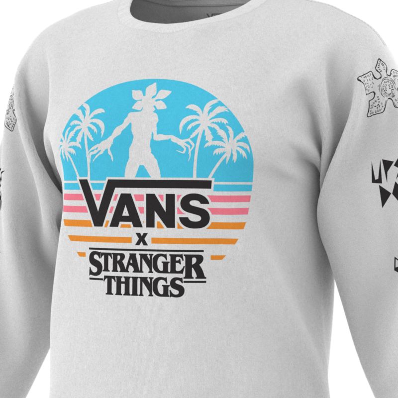 Camiseta Vans Vans X Stranger Things Demogorgon Paradise Hombre Blancos | Mexico-QEU250417