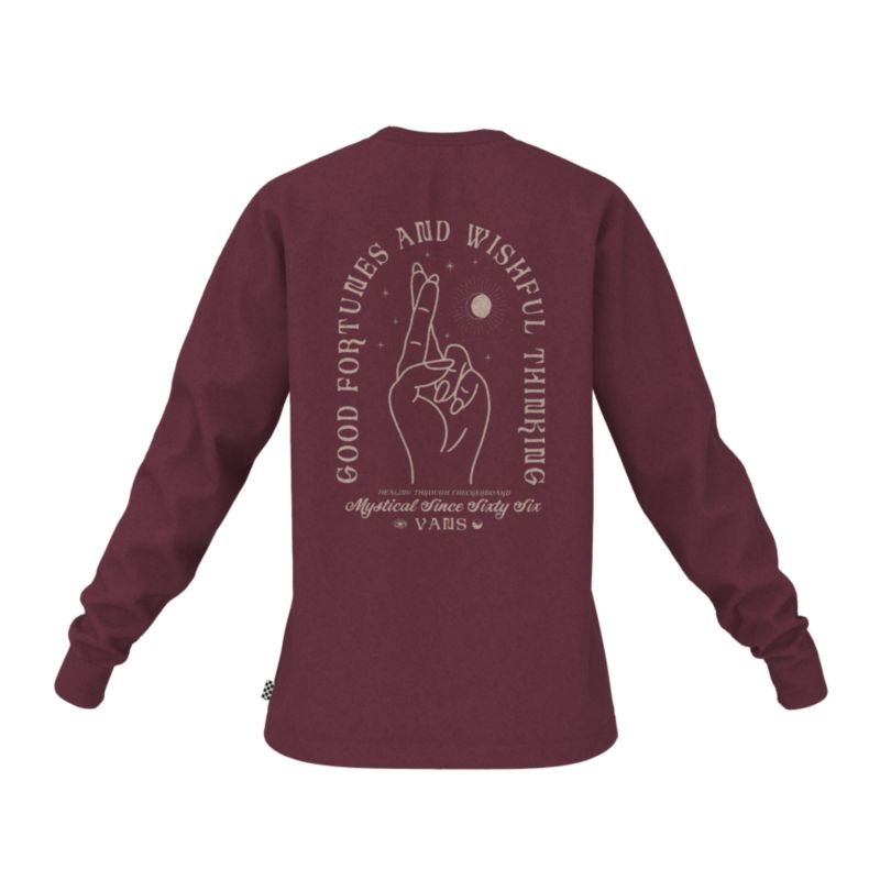 Camiseta Vans Wishful Fortunes Mujer Vino | Mexico-VIK356170